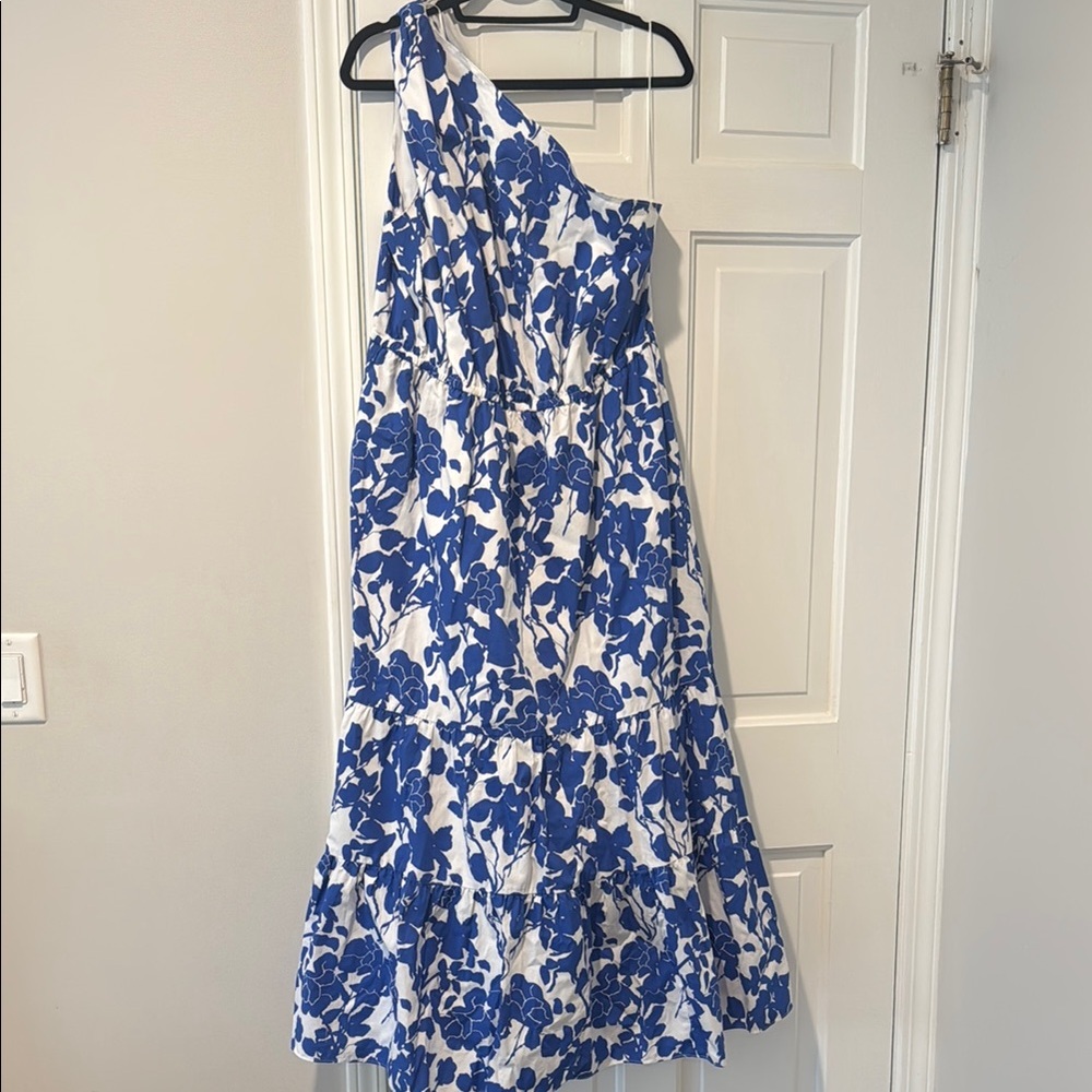 Tuckernuck One-Shoulder Blue Floral Dress